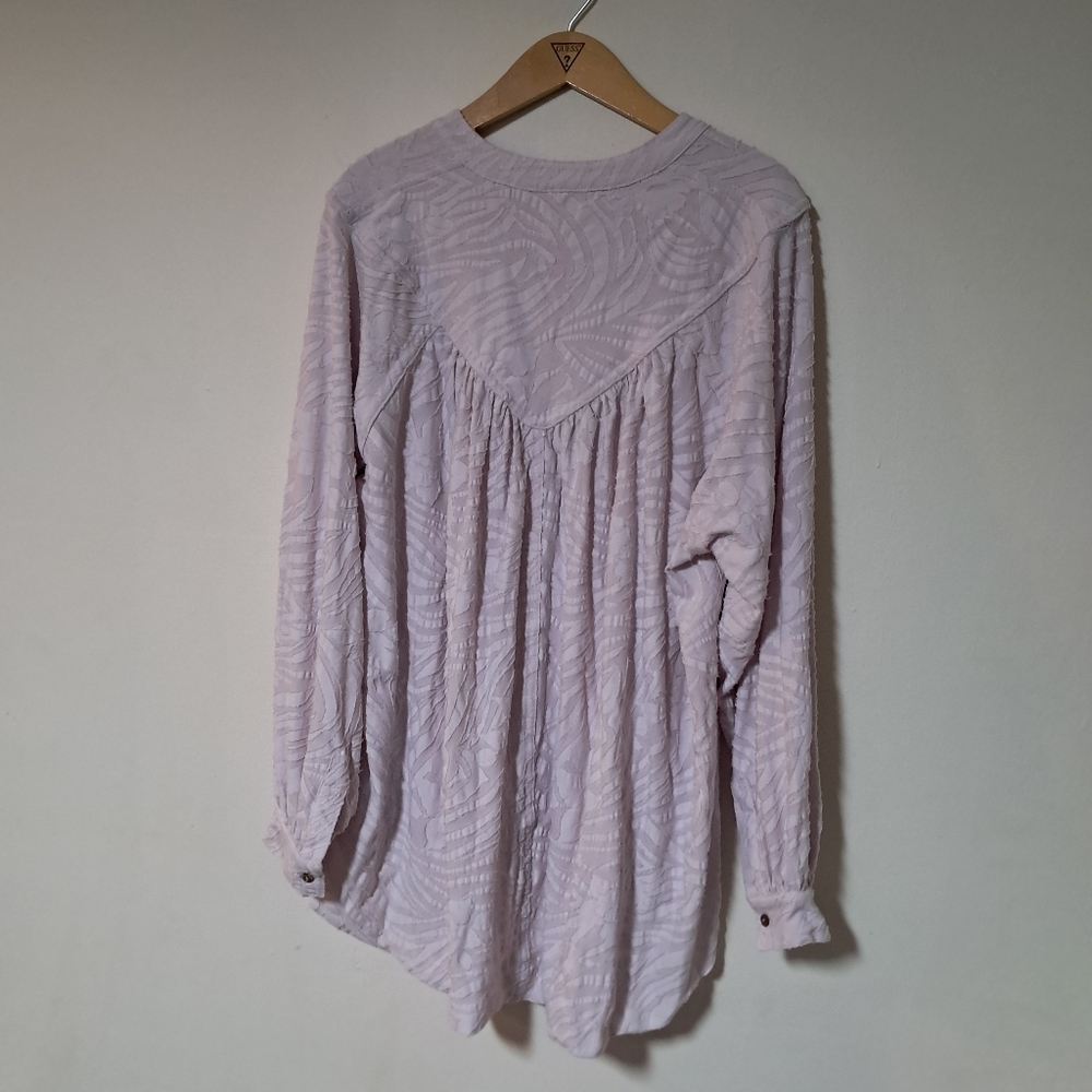 Free People Can't Stop Dreaming Oversized Tunic in Lavender Falling Petal Small - Picture 3 of 10